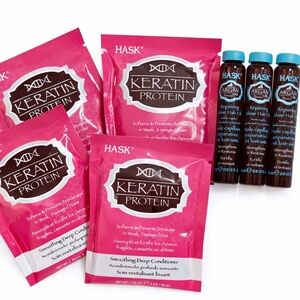 (LOT of 7) HASK ~Argan Oil (3) + Keratin Protein Conditioner (4) 
Hair Care Set